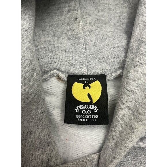 Vtg Wu Tang Brand Limtied Sweatshirt TRIUMPH Hoodie Large Rap 90s Hip Hop USA - Picture 7 of 9